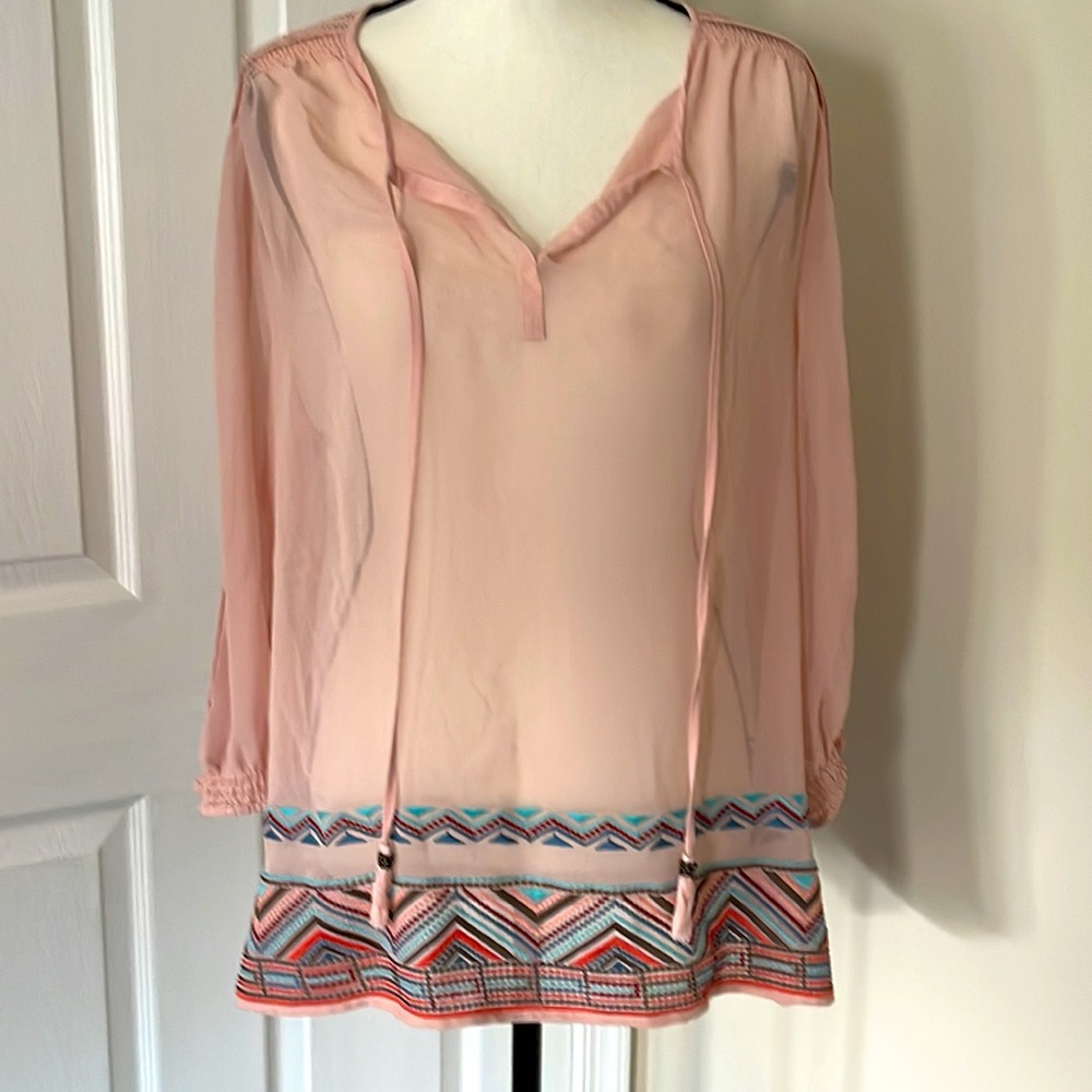 Pale Sky sheer Blouse
